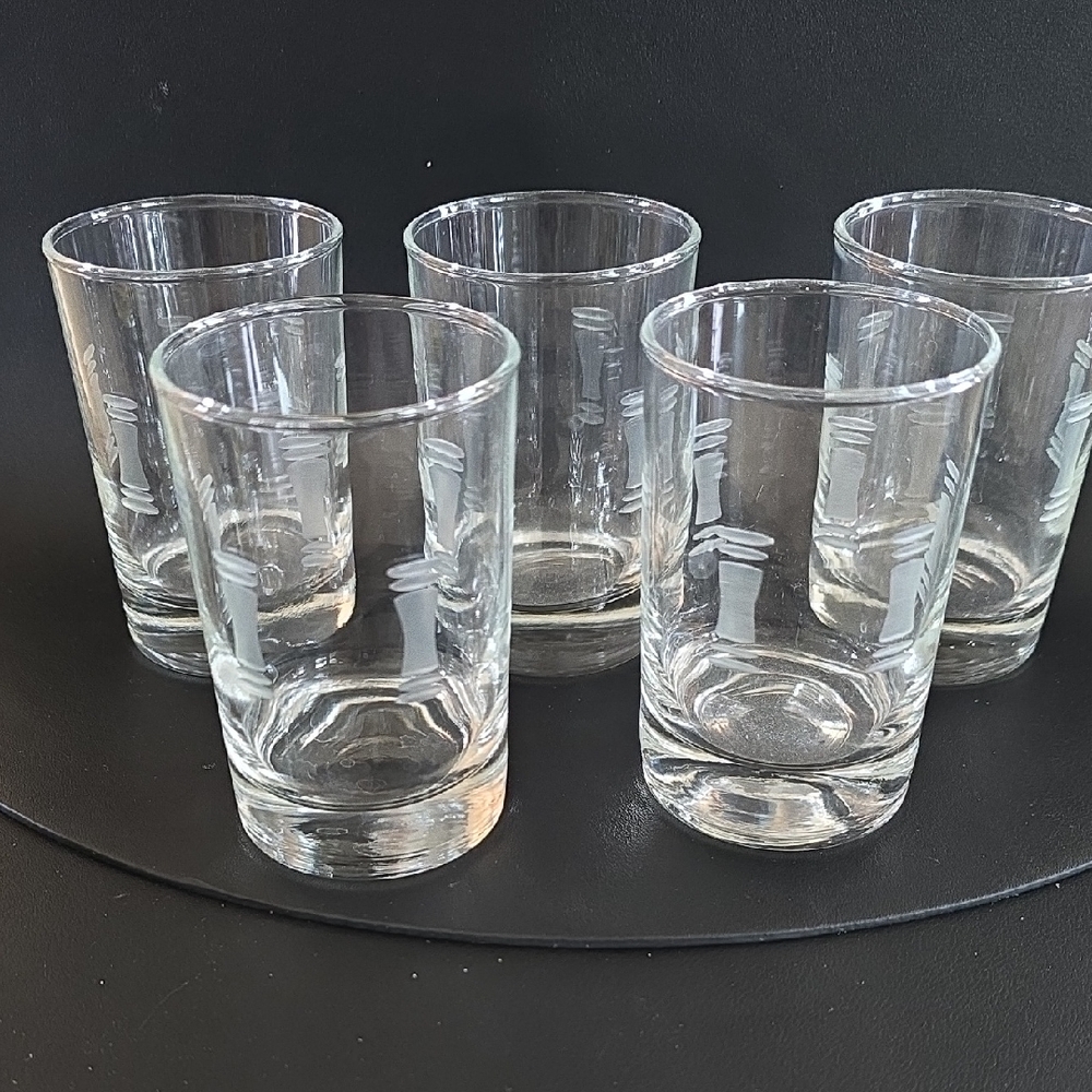 Vintage Etched Glasses